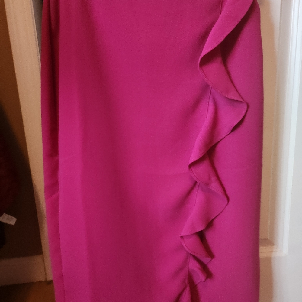 Elegant Pink Ruffle Skirt